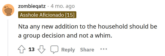 It should be a group decision.