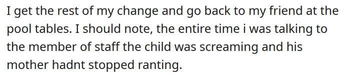 The mother continued to rant.