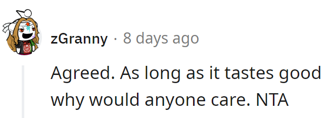 Taste over triviality! Who has time for cake drama?
