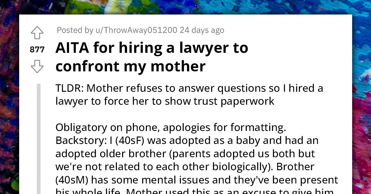 Woman Feels Guilty After Hiring A Lawyer To Confront Her Mother