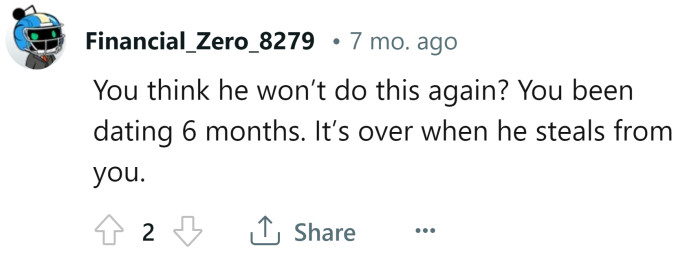 He'll keep doing it.