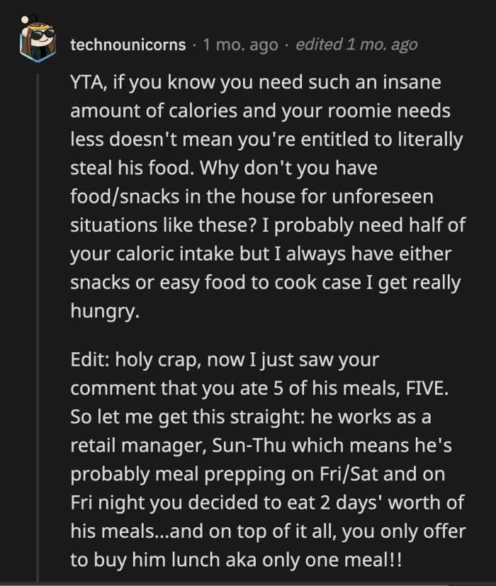 How Could OP Convince Himself That His Actions Were in Any Way Justifiable?