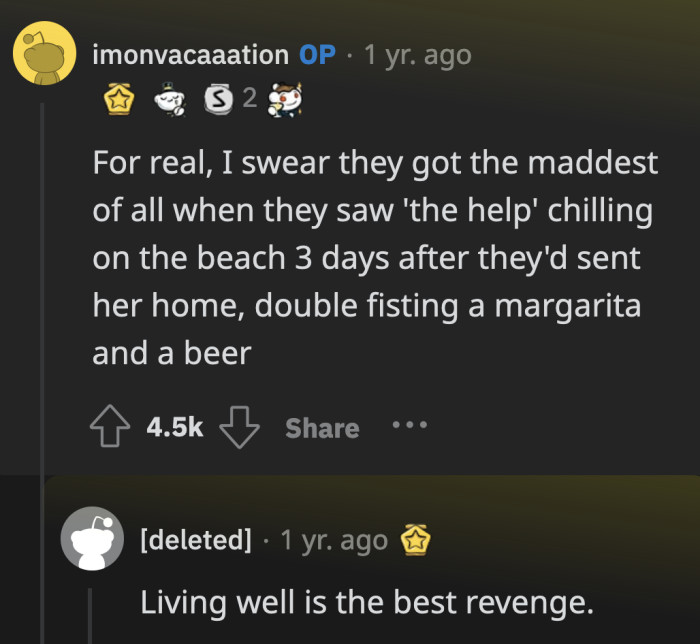 OP should pat herself on the back for preparing enough money for herself during the trip. There's no telling what would have happened if she had no money of her own.