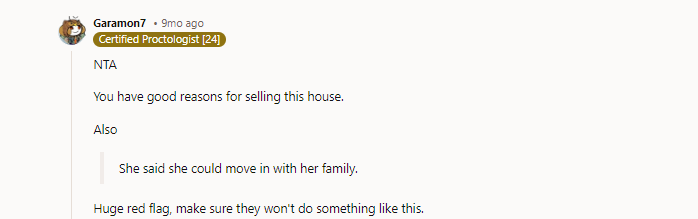 Yes! I would never let them live in my childhood home. They have a history of trashing their old places because of fights with landlords, etc. Not taking the risk.