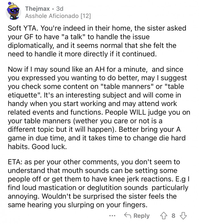 OP is in their home and should have better manners.