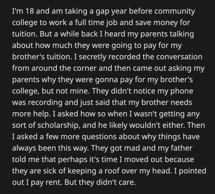 His grandparents called him later and expressed how horrified they were on his behalf. More relatives visited OP the following day.