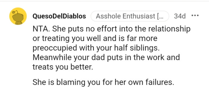 The OP's dad clearly puts in the work and treats him better