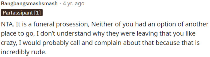 Funeral procession exhibited aggressive behavior