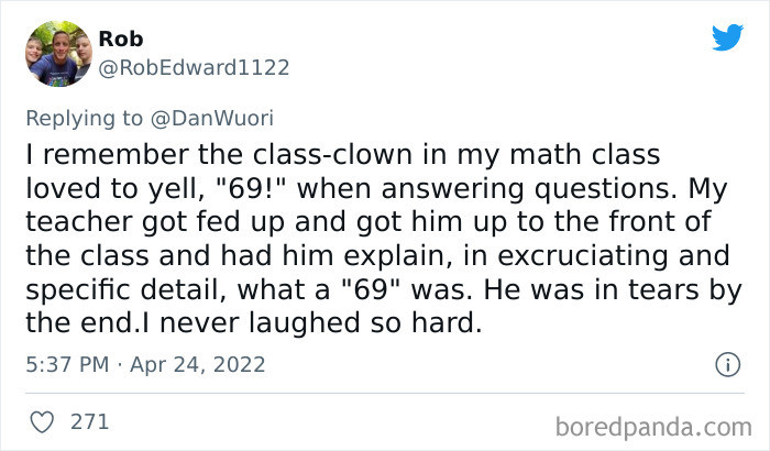 14. Well, that's one way to embarrass a kid.