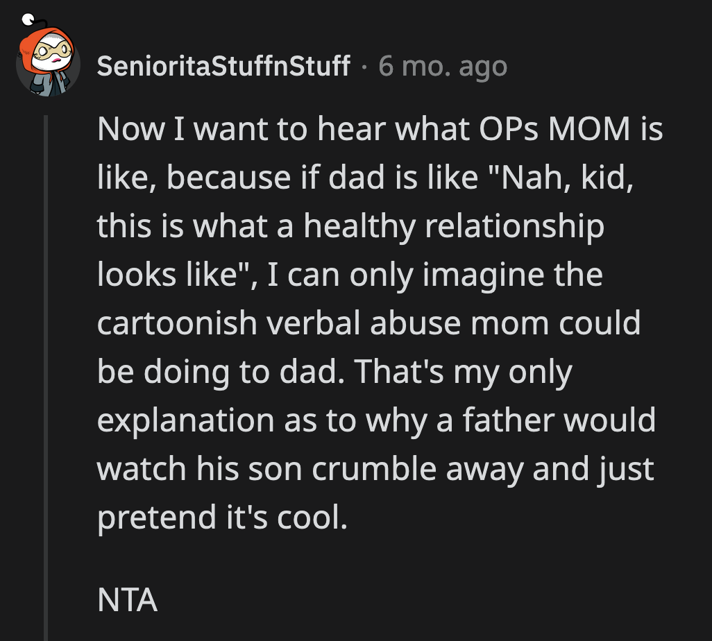 Is OP's mom cool with who her son is dating?