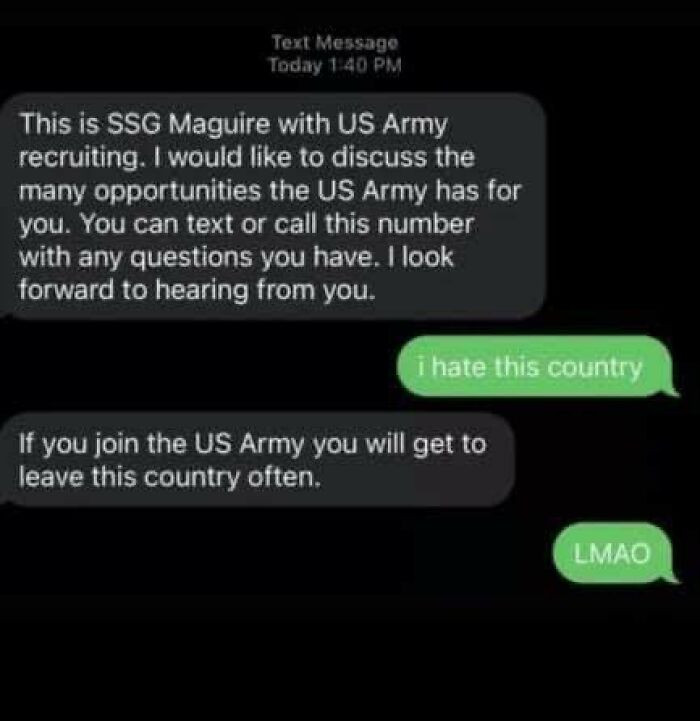 49. Getting to leave the country often