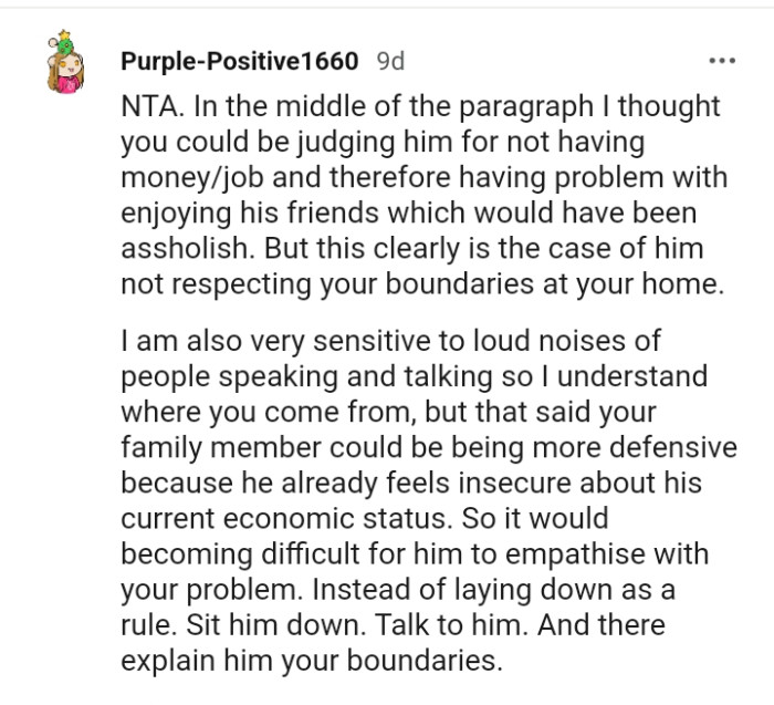 A case of him not respecting your boundaries.