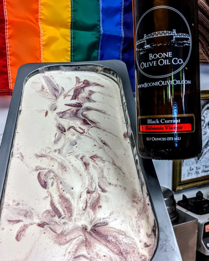 Boone Olive Oil Co.'s Black Currant Balsamic And Berry Brie
