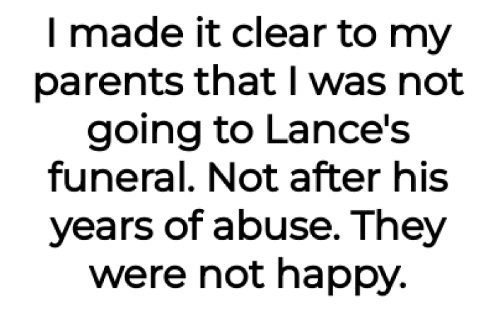 However, OP already knew that she wouldn't be attending the funeral.