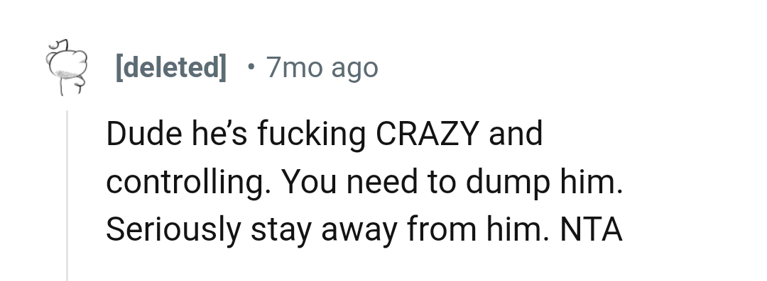 The OP needs to dump him