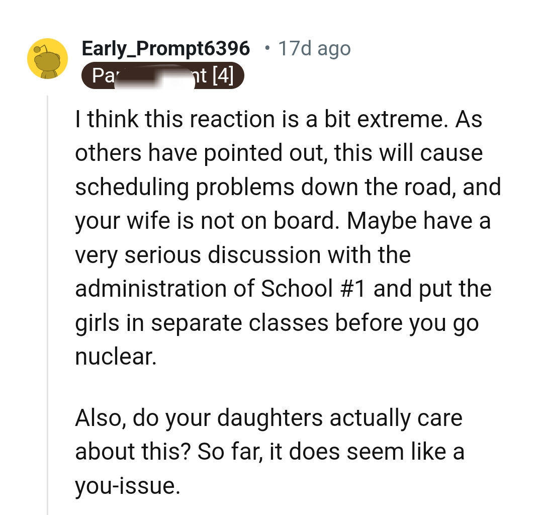 Do OP's daughters actually care about this?