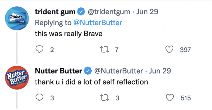 Trident gum really wants to Nutflix and chill with Nutter Butter
