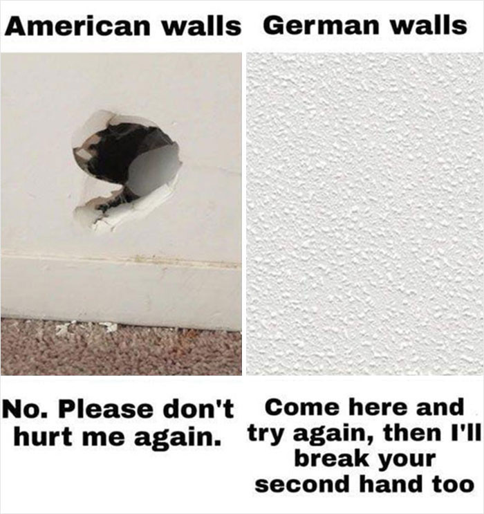 13. American walls versus German walls