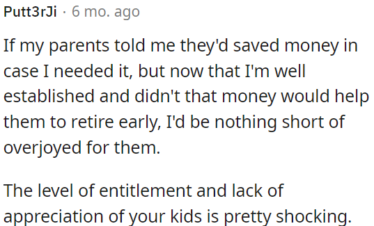 The lack of appreciation from the kids is surprising.