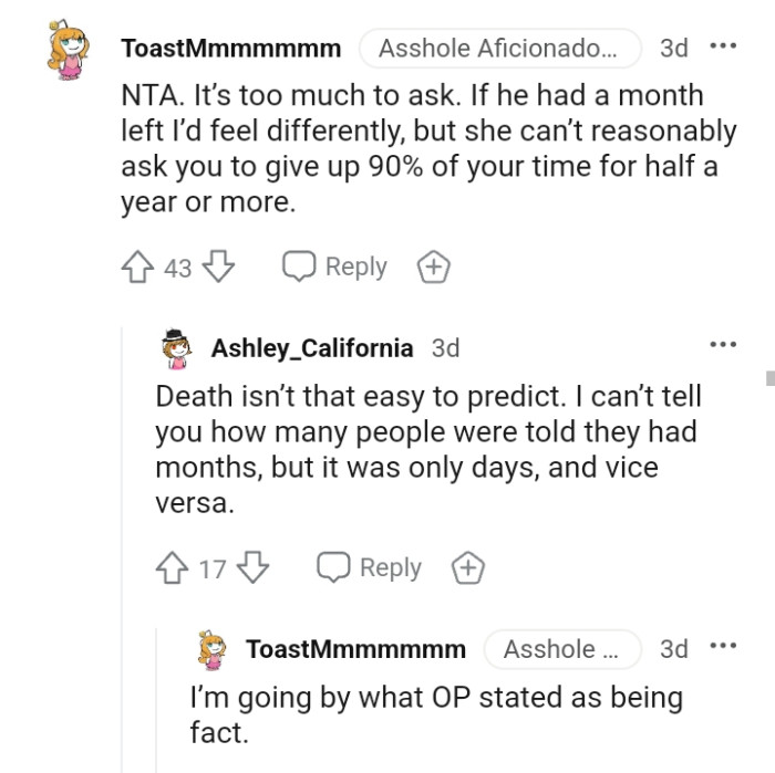 She Can't Reasonably Ask You to Give Up That Much