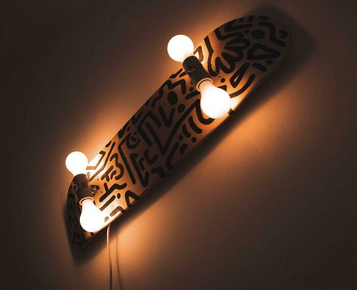 "I Made A Lamp Out Of A Skateboard!"