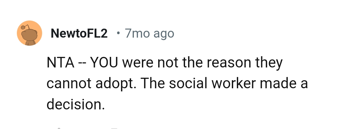 The social worker made a decision