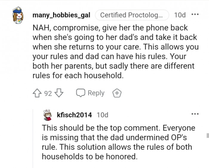 This comment should way up, according to this Redditor