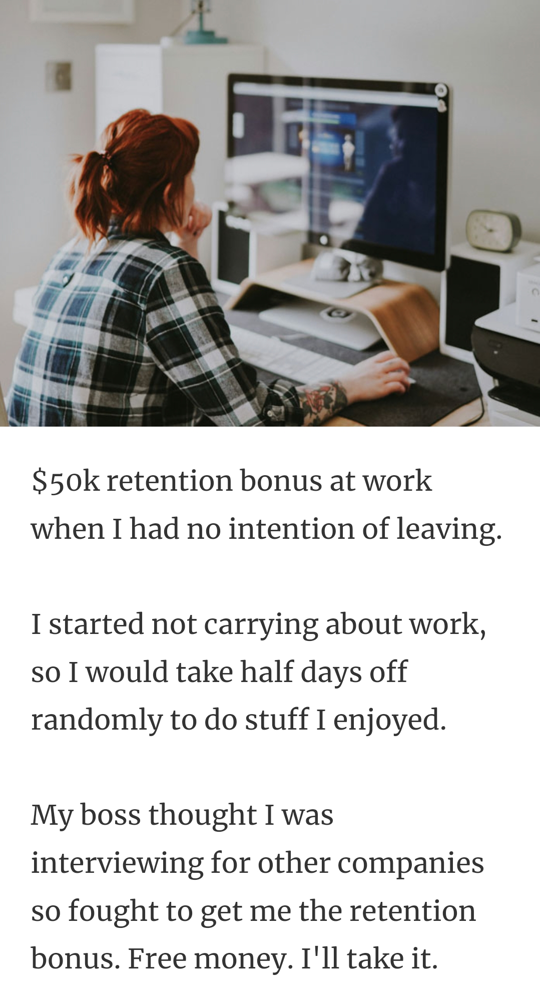 1. Retention bonus