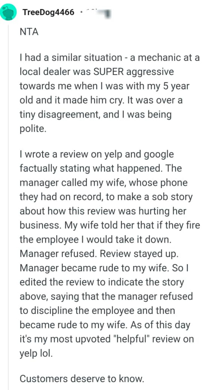 Let's head into the comments section and find out what other Redditors have to say about the story