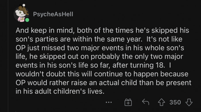 This will probably continue to happen if OP doesn't change.