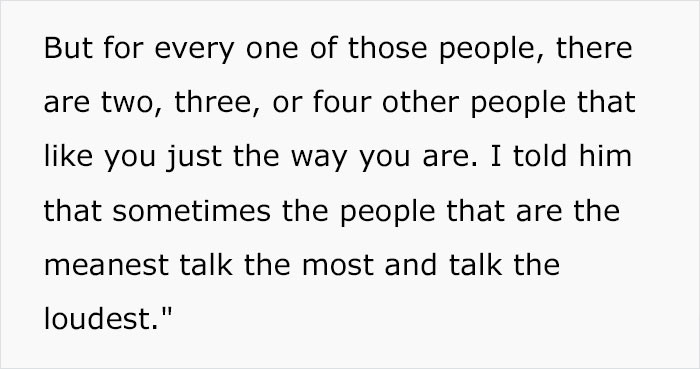 There are people who like you the way you are