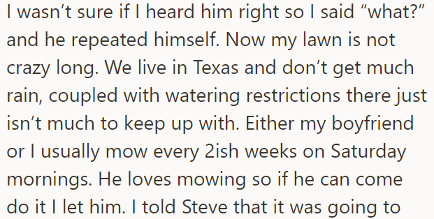 The OP explained there wasn't much grass to mow