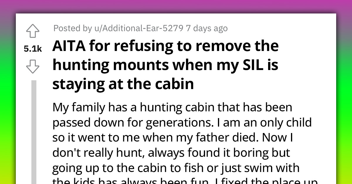 Redditor Stands Firm On Keeping Family Hunting Mounts Despite Sister-In-Law's Objections