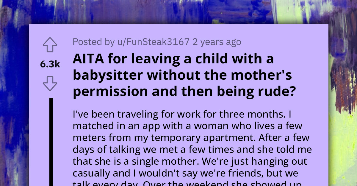 Redditor Entrusts Friend's Child To Stranger To Attend Work, Faces Epic Backlash On Return