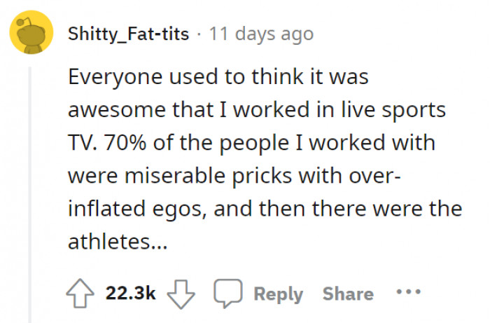 What it's really like to work in close proximity with athletes...