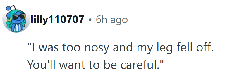 A flawless mix of sarcasm and self-defense — sometimes humor is the sharpest shield.