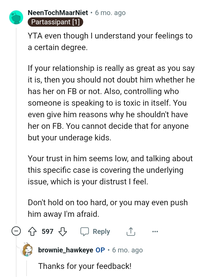 OP's controlling him