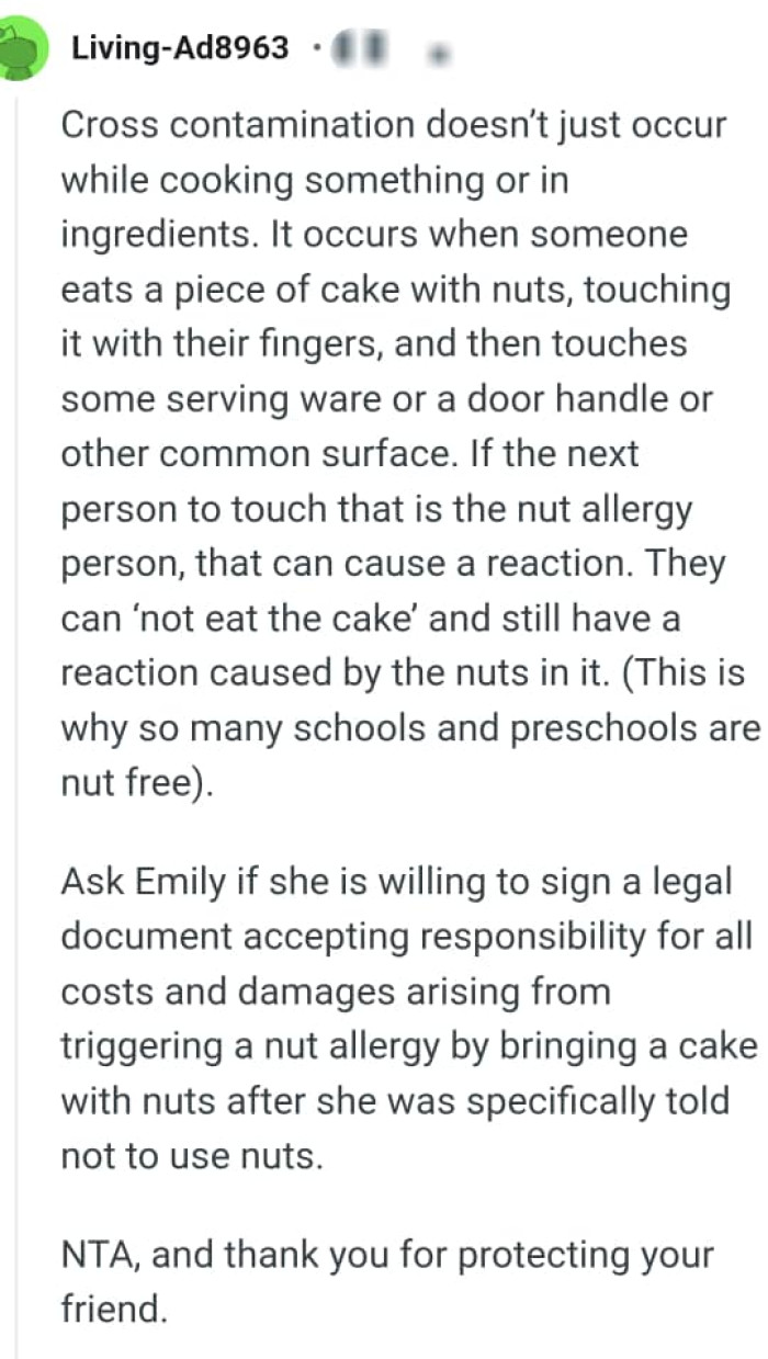 This Redditor is explaining how cross contamination works