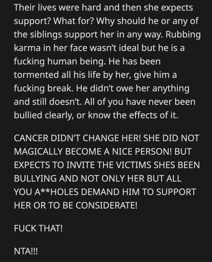 Why Is OP Expected to Be the Bigger Person? Why Should He Be Considerate of Ava's Feelings When She Made His Life a Living Hell?