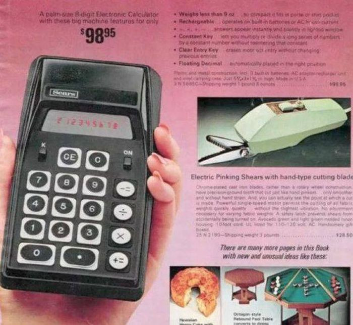 34. Sears 8-Digit Electronic Calculator: $98.95