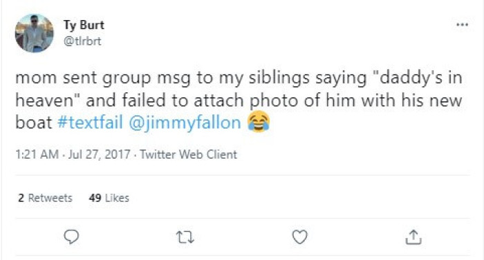 5. “Daddy’s in heaven” has certainly gone wrong