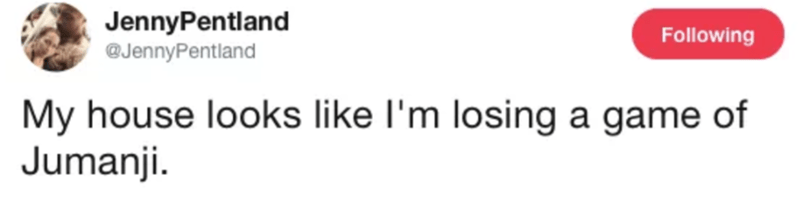 12. Losing a game of Jumanji