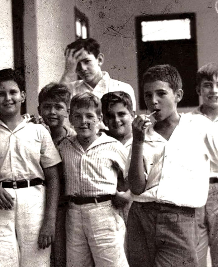 A Group Of Havana Schoolboys In 1937 The Boy With The Lollipop Is Fidel Castro