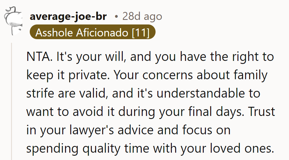 Secret will, drama-free thrill! Time to trust the lawyer and enjoy the show.