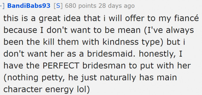 The OP can meet halfway with her fiancé with the suggestion above.