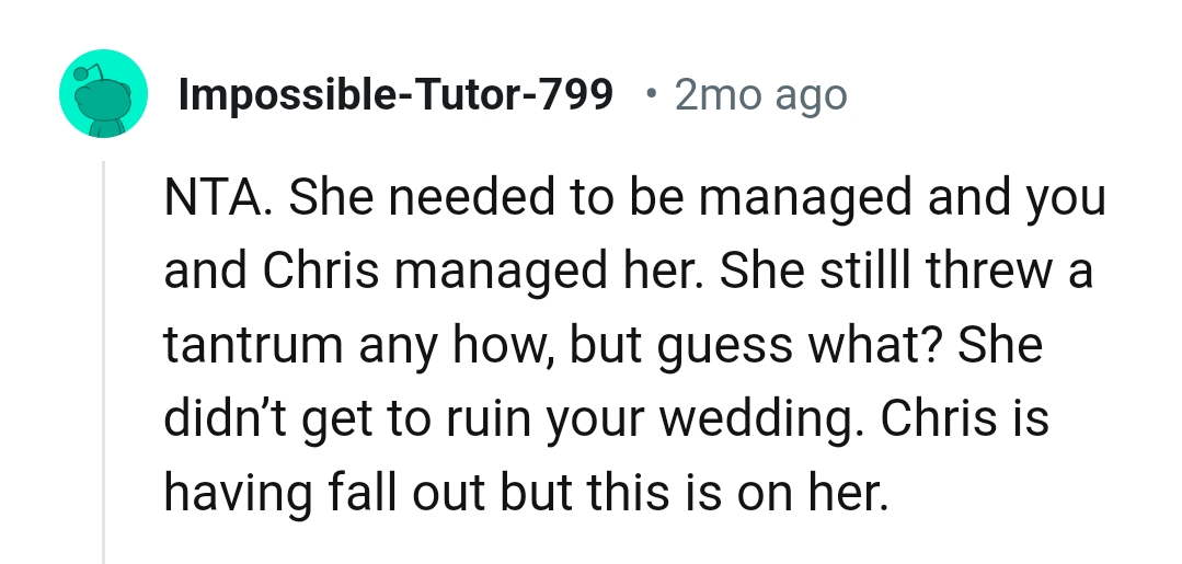 Chris is having a fallout