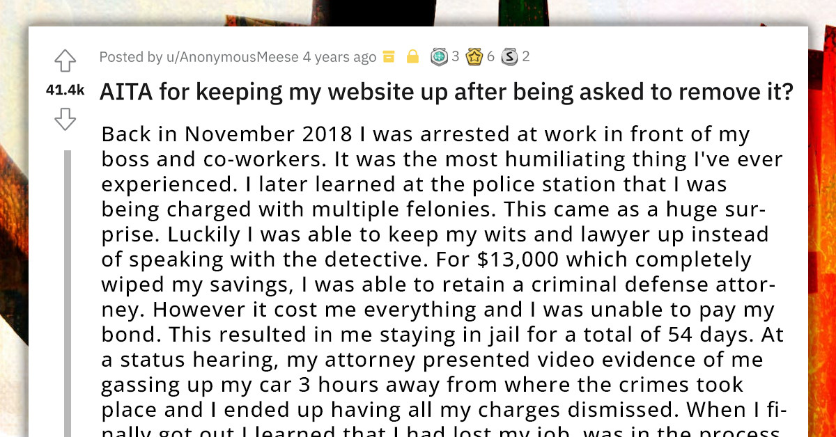 Man Gets Arrested For A Crime He Knows Nothing About, Gets Revenge By Refusing To Take Down His Viral Website