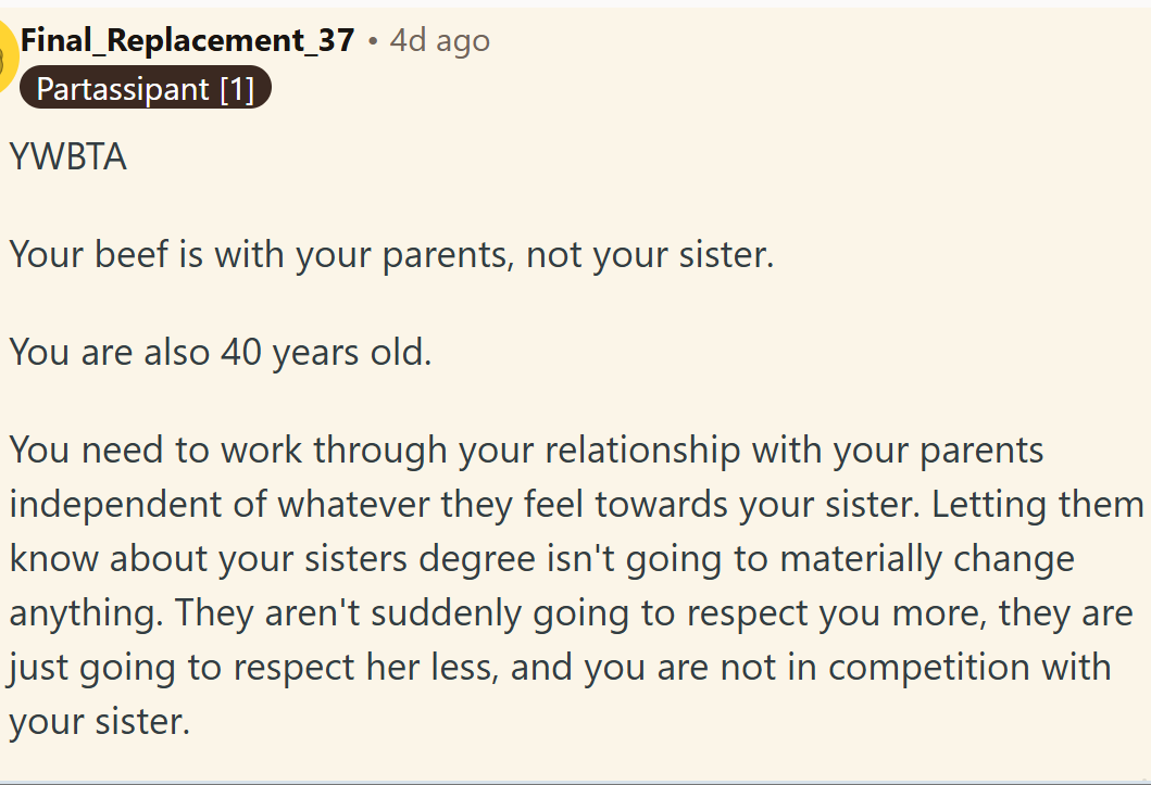 The OP Blames the Wrong Members of the Family