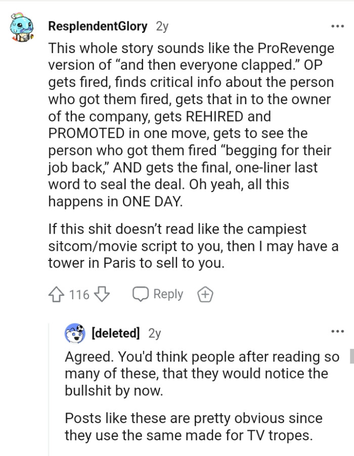And here is a Redditor who doesn't believe the OP's story at all