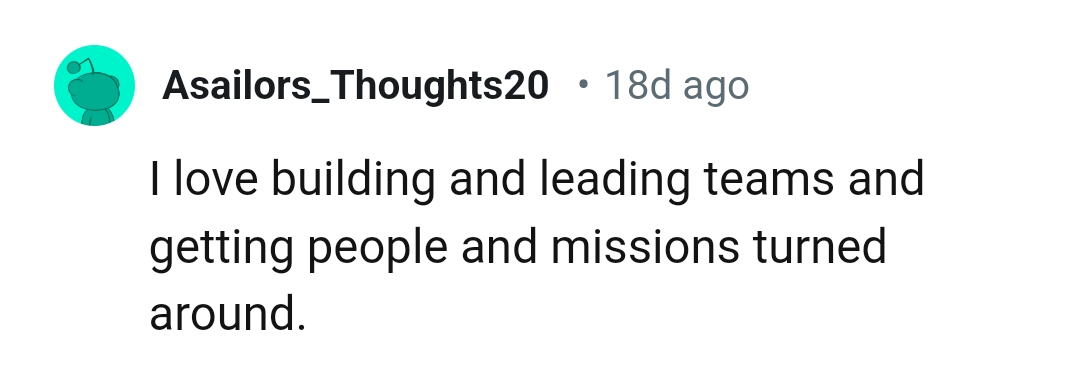 19. When you love to build and lead teams